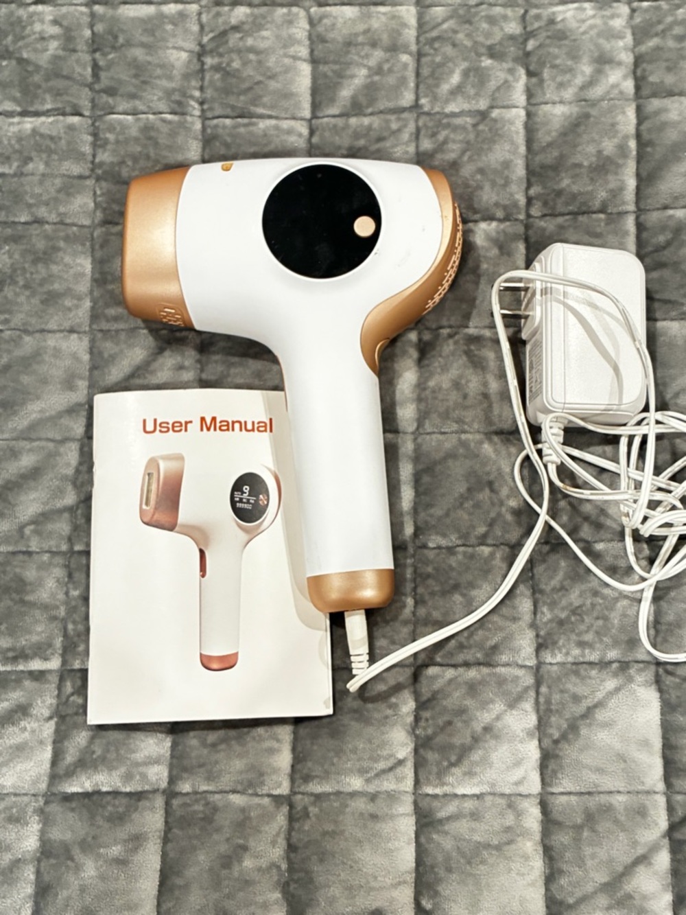 At-Home IPL Hair Removal Device - White & Rose Gold